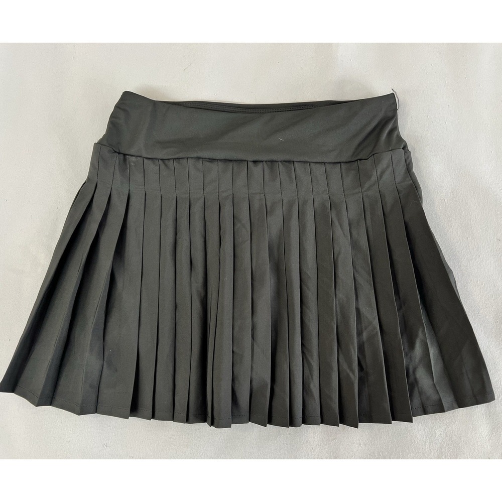 Vital Life Skort XL Black Skirt Built In Shorts Pleated Tennis‎ Golf Athletic